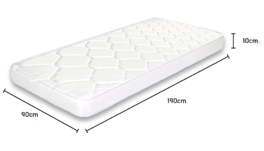 INFINI HOMES High Density Foam White Mattress - 90x180x7cm Folding