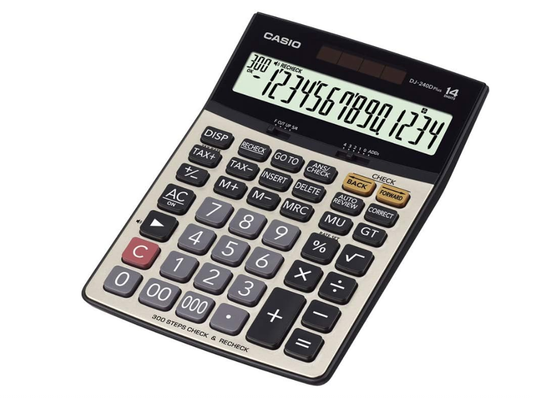 Casio DJ-240D PLUS Desktop Calculator - 14 Digit Display