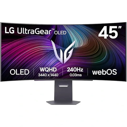 LG 45-inch OLED WQHD 240Hz Curved Gaming Monitor UAE – 0.03ms Response, HDR10, USB-C | 45GX90SA-B