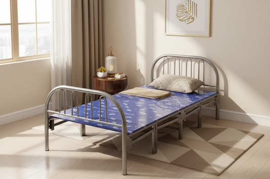INFINI HOMES Folding Bed without Mattress 90x190 cm - Blue