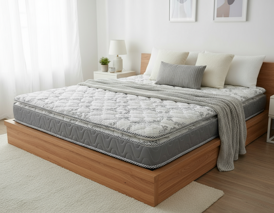 INFINI HOMES Premium High Density Foam Mattress - Super King 200x200x25cm - REBOUND 2 IN 1