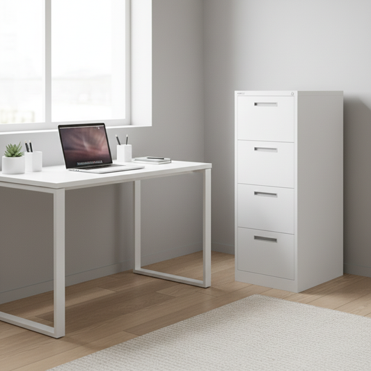 GO Vertical Filing Cabinet 4 Drawer | Steel Office Storage UAE – Model GO-VFC-4D