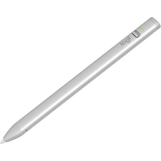 Logitech Crayon USB-C Digital Pencil for iPad – Apple Pencil Technology, Pixel-Perfect Precision, Smart Tip, Fast Charging – Silver