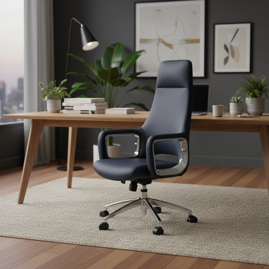 Executive Meeting Table Chairs UAE | Premium Office Seating (Blue)