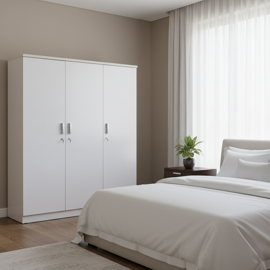 Three Door Wardrobe IH 933 | Premium Wooden Wardrobe UAE