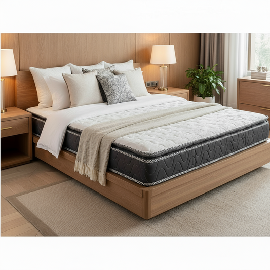 INFINI HOMES Premium High Density Foam Mattress - California King 180x210x25cm - REBOUND WITH PILLOWTOP