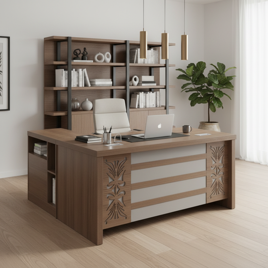 Office Table 160cm | Premium Teak Executive Desk – IH-718