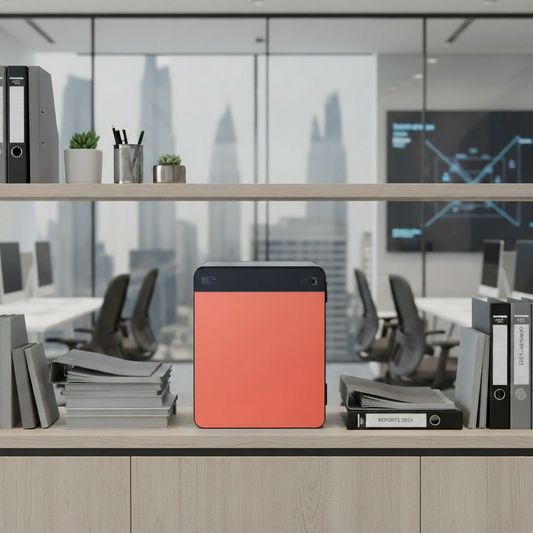 METACEL Fire Resistant Safe MC-040C1 RED - Digital Lock Fingerprint Sensor UAE | Dubai Abu Dhabi Sharjah