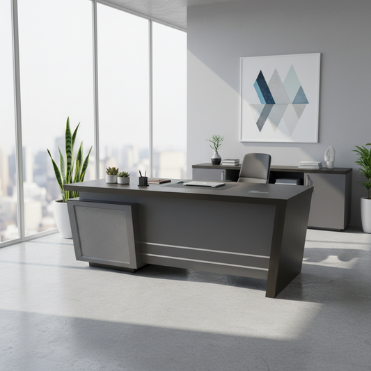 Office Desk 1.2M Coffee Grey | Premium Workstation UAE | 120x60x75cm