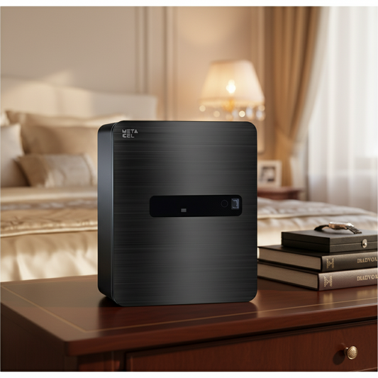 METACEL Fire Resistant Safe MC-040PR Grey - Digital Lock & Fingerprint - UAE Delivery