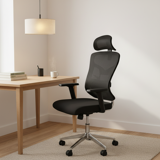 Ergonomic Mesh High Back Office Chair with Headrest UAE | Premium Executive Chair Dubai | IH 8001