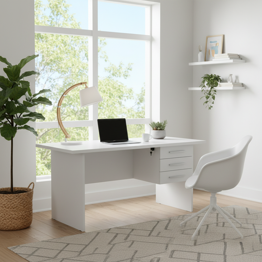 Office Desk White 120x60x75 cm | Premium Workstation UAE