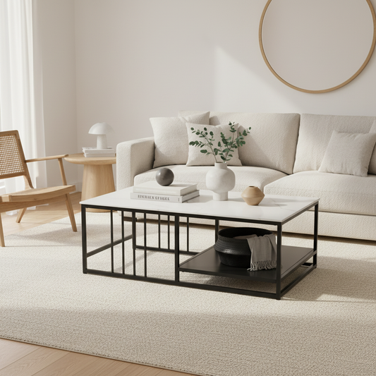 Coffee Table IH 7905-WT | Modern White Coffee Table Dubai