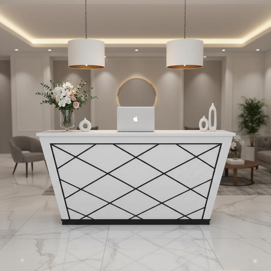 Reception Table White (1.4) Cm | Premium Office Furniture UAE