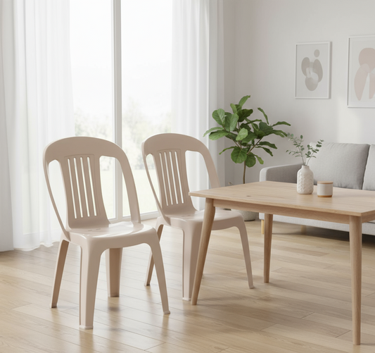 Premium Contessa Chairs Set of 2 - Beige | UAE Furniture Delivery Dubai Abu Dhabi