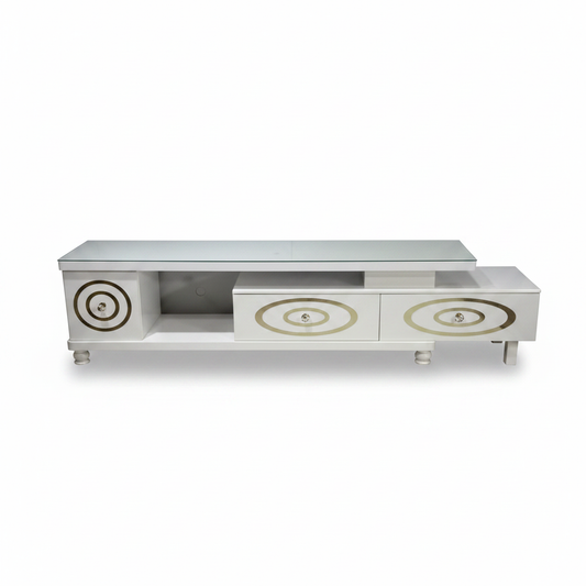 1.5m Marble TV Stand | Modern TV Unit UAE – IH TV1209 White