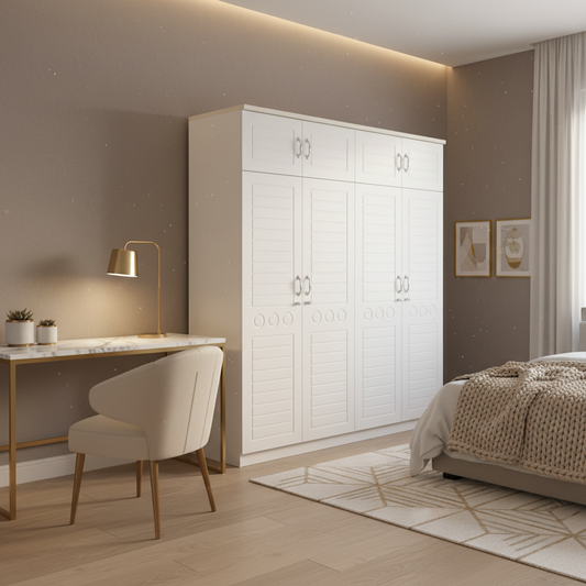 Four Door Wooden Wardrobe IH 7704 | Premium Storage for UAE Homes