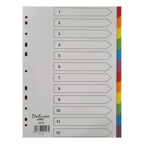 Deluxe Manila Divider A4 12 Tabs - Premium Office Organizer UAE | Dubai Abu Dhabi Sharjah