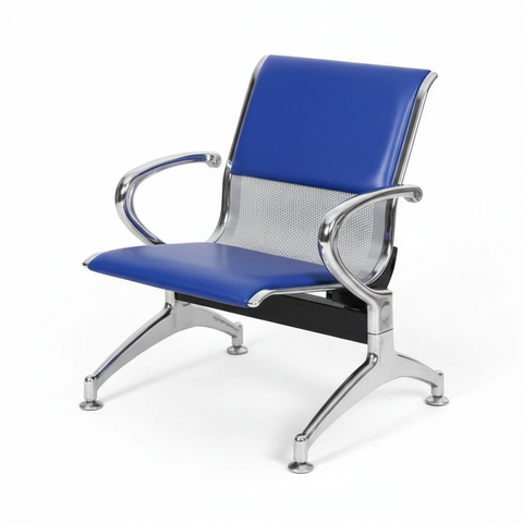 Airport Chair Steel 1-Seater Blue | Premium Waiting Room Seating UAE