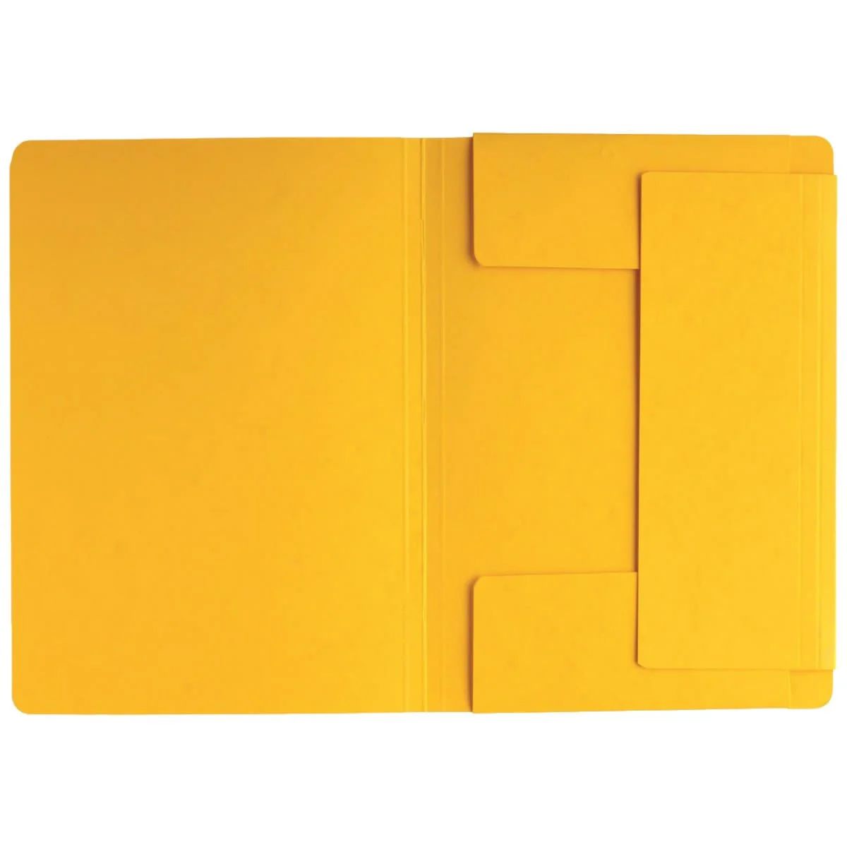 Premium Manila Folder A4 with Elastic Fastener - Yellow | Office Supplies UAE