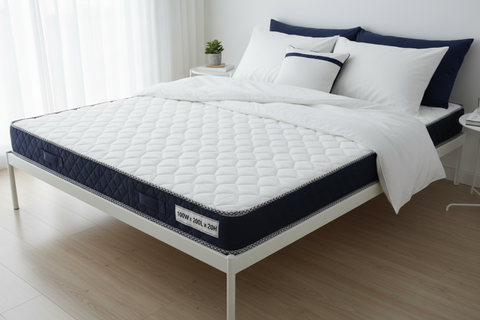 INFINI HOMES Kids Size High Density Foam White Flipable & Foldable REGULAR 100W X 200L X 20H
