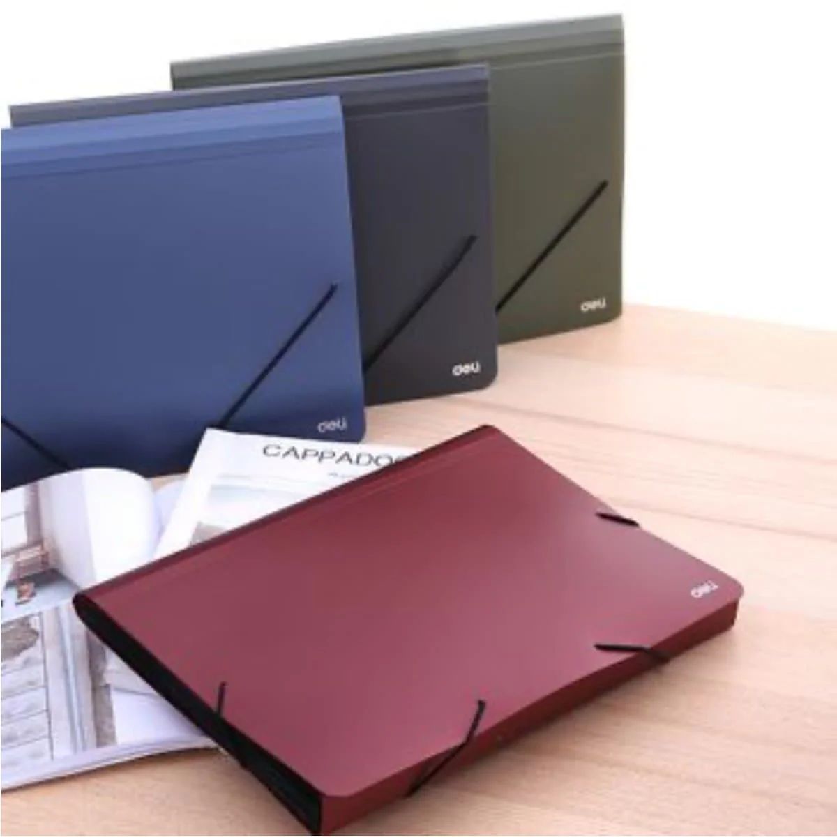 Deli A4 Expanding File Organizer - 12 Pockets Document Storage UAE | Dubai Abu Dhabi Sharjah
