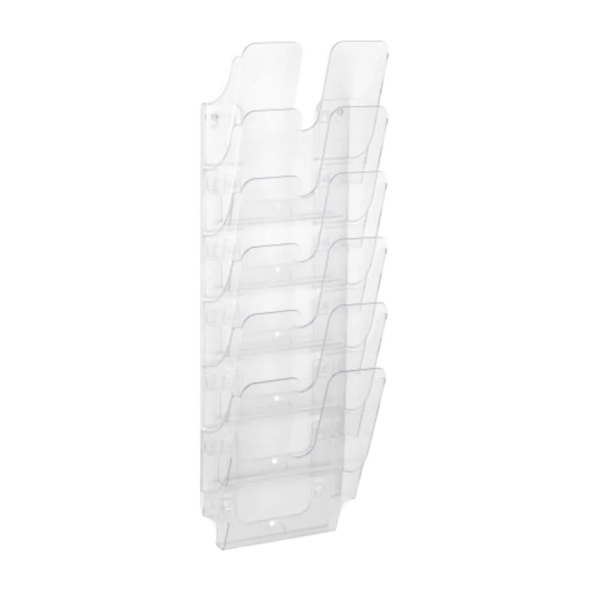 Durable FLEXIPLUS 6 A4 Wall Mounted Brochure Holder Dubai Abu Dhabi UAE - 6 Tier Transparent Display Stand