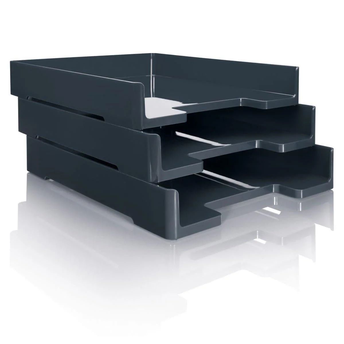 Sigel EYESTYLE Letter Tray Anthracite - Premium Office Organizer UAE | Dubai Abu Dhabi Sharjah