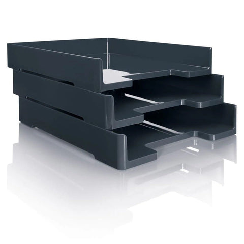 Sigel EYESTYLE Letter Tray Anthracite - Premium Office Organizer UAE | Dubai Abu Dhabi Sharjah