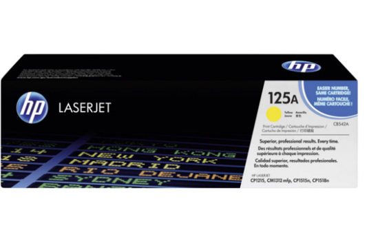 HP 125A Yellow Toner Cartridge CB542A - UAE Delivery to Dubai, Abu Dhabi & All Emirates