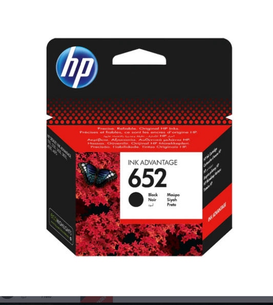 HP 652 Black Ink Cartridge F6V25AE