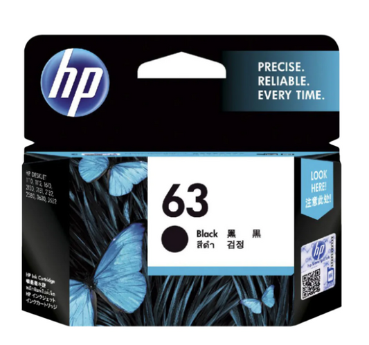 HP 63 Black Ink Cartridge F6U62AN - Original HP Ink Dubai UAE | Fast Delivery All Emirates