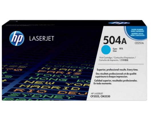 HP 504A Cyan Toner Cartridge CE251A - UAE Delivery | Dubai Abu Dhabi Sharjah