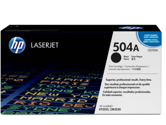 HP 504A Black Toner Cartridge CE250A - Dubai Abu Dhabi UAE Delivery