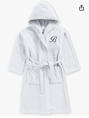 INFINI HOMES Daffodil Personalized Kids Bathrobe - Premium Hooded Terry Cotton UAE