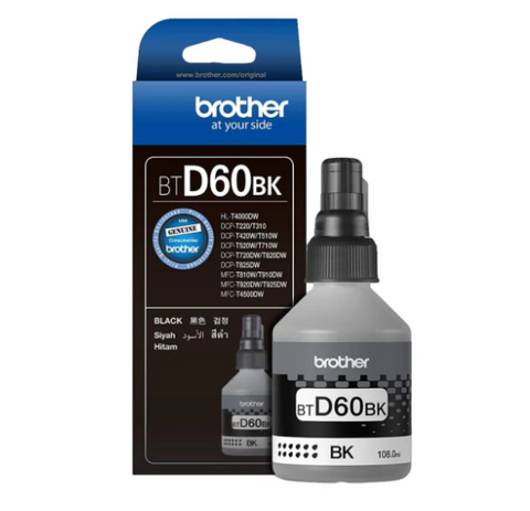 Brother BT-D60BK Black Ink Bottle 108ml - UAE Wide Delivery | Dubai Abu Dhabi Sharjah