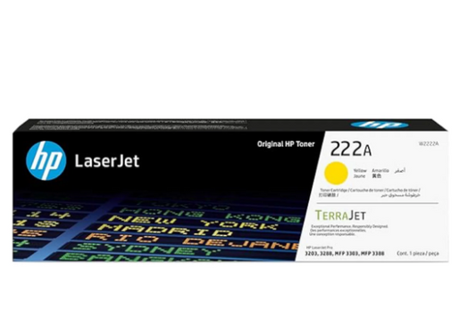 HP 222A Yellow Toner Cartridge - W2222A