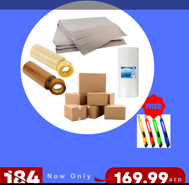 Infini Homes Packing Supplies Kit – Complete Moving & Shipping Set for Home or Office Relocations