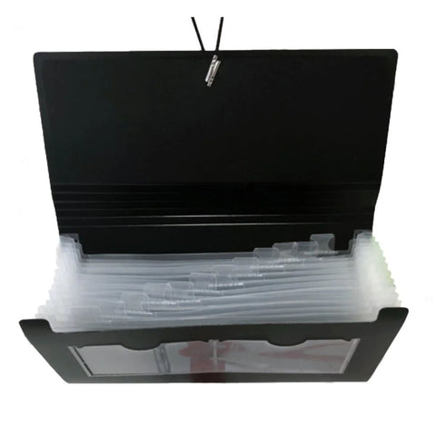 Deluxe Cheque Expanding File - 13 Pockets with Elastic Fastener | UAE Business Organizer