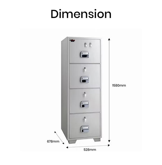 Eagle Safes FR Filing Cabinet SF680-4TKX - 4 Drawer Fire Resistant Cabinet UAE | Dubai Abu Dhabi Sharjah
