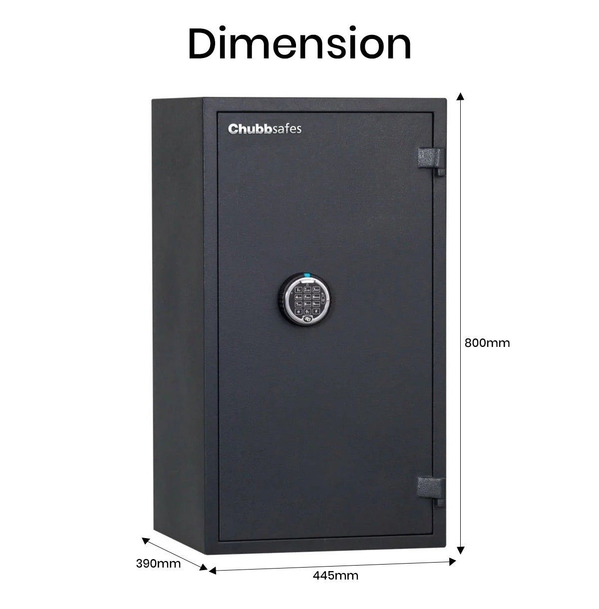 Chubbsafes HOME 70 Digital Safe – 71L Capacity, Fire & Burglary Protection, Anthracite