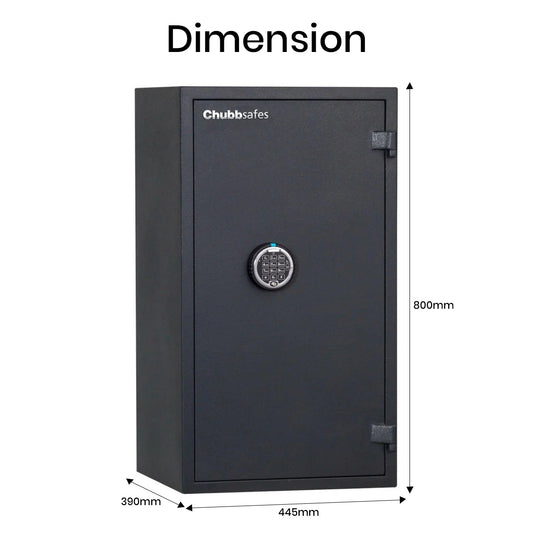 Chubbsafes HOME 70 Digital Safe – 71L Capacity, Fire & Burglary Protection, Anthracite
