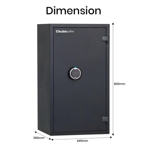 Chubbsafes HOME 70 Digital Safe – 71L Capacity, Fire & Burglary Protection, Anthracite
