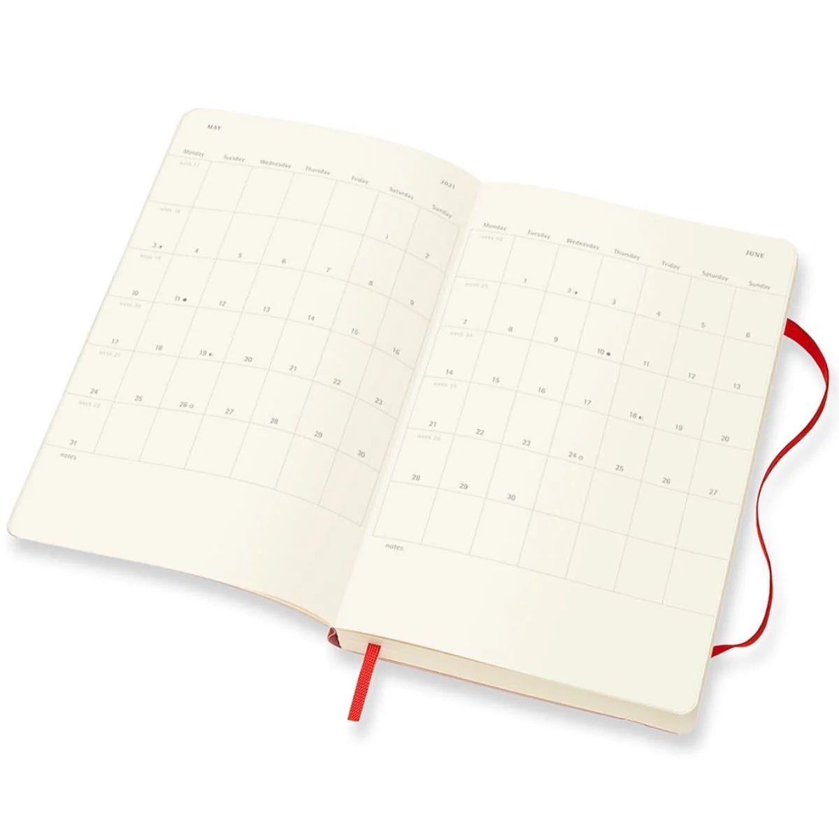 MOLESKINE 2025 Daily Diary Planner A5 UAE | Dubai Abu Dhabi Sharjah Delivery | Scarlet Red Softcover