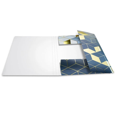 Premium Herma SPARKLING CUBES A4 Folder - Blue/Gold | UAE Office Supplies