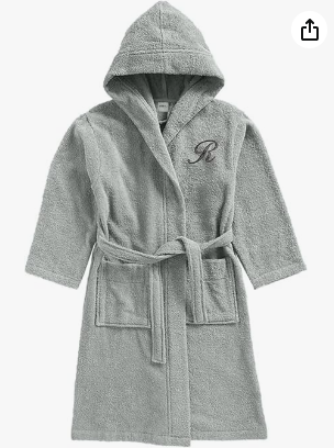 INFINI HOMES Premium Kids Hooded Bathrobe - UAE Terry Cotton Monogrammed - Dubai Abu Dhabi Sharjah