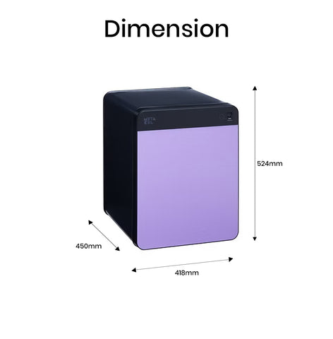 METACEL Fire Resistant Safe MC-040C1 Purple - Digital Lock & Fingerprint Sensor | UAE Delivery