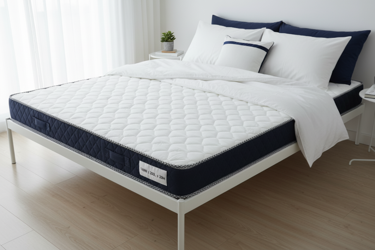 INFINI HOMES Kids Size High Density Foam White Flipable & Foldable REGULAR 160W X 200L X 20H