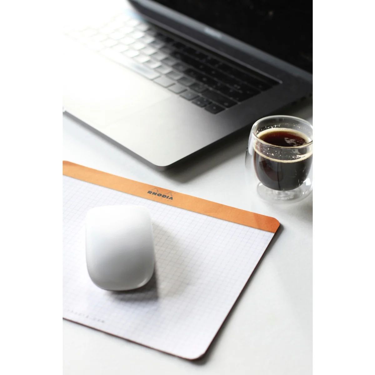 RHODIA Clic Bloc Paper Mouse Pad UAE | Premium Office Supplies Dubai Abu Dhabi | 190x230mm Orange/White