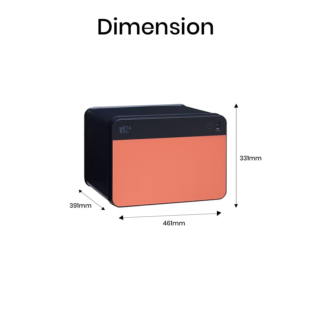 METACEL Fire Resistant Safe MC-020C1 RED - Digital Lock Fingerprint Sensor UAE | Dubai Abu Dhabi Sharjah